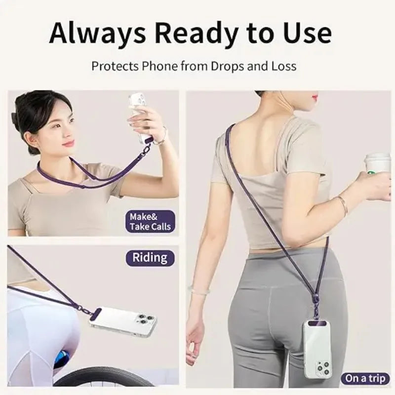 Universal Adjustable Phone Lanyard Crossbody Necklace Strap Phone Lanyard Strap Nixie