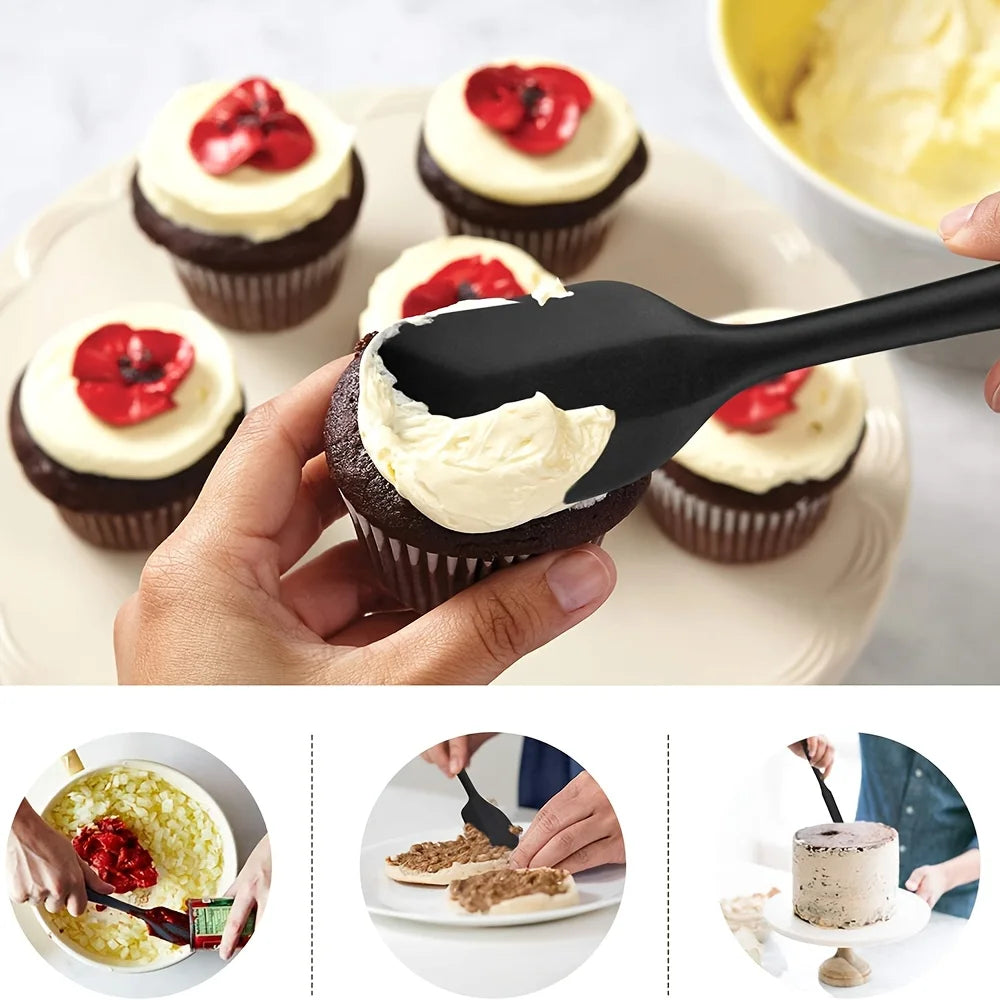 6-Piece Food Grade Silicone Spatula Set – Heat Resistant Silicone Spatula Set Nixie