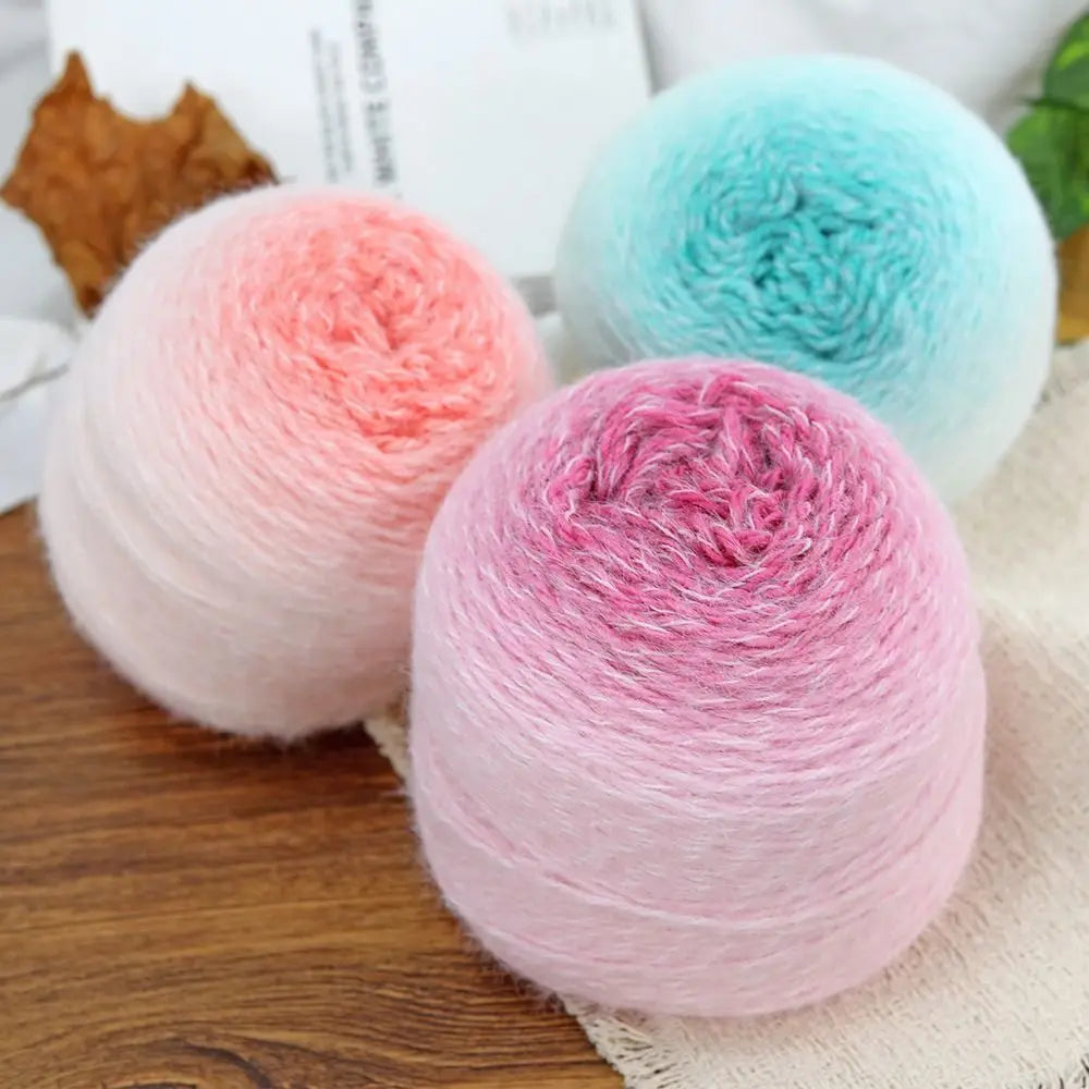 200g Gradient Fuzzy Yarn – Multicolor Crochet & Knitting Yarn Ball Crochet Knitting Yarn Nixie