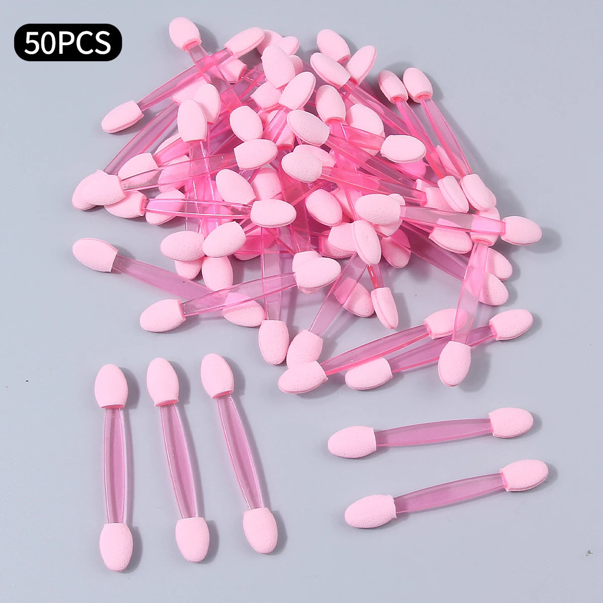 50Pcs Disposable Double-End Sponge Eyeshadow Applicators Eyeshadow Applicator Nixie pink
