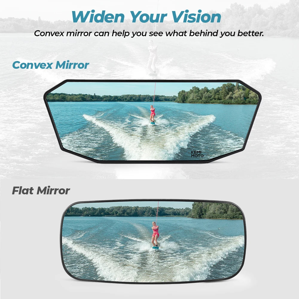 Universal Marine Boat Rearview Mirror – Ski & Pontoon Fit Marine Boat Mirror Nixie