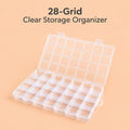 28-Compartment Plastic Organizer Case for Nail Art & Beads Compartment Storage Case Nixie 28 Grids