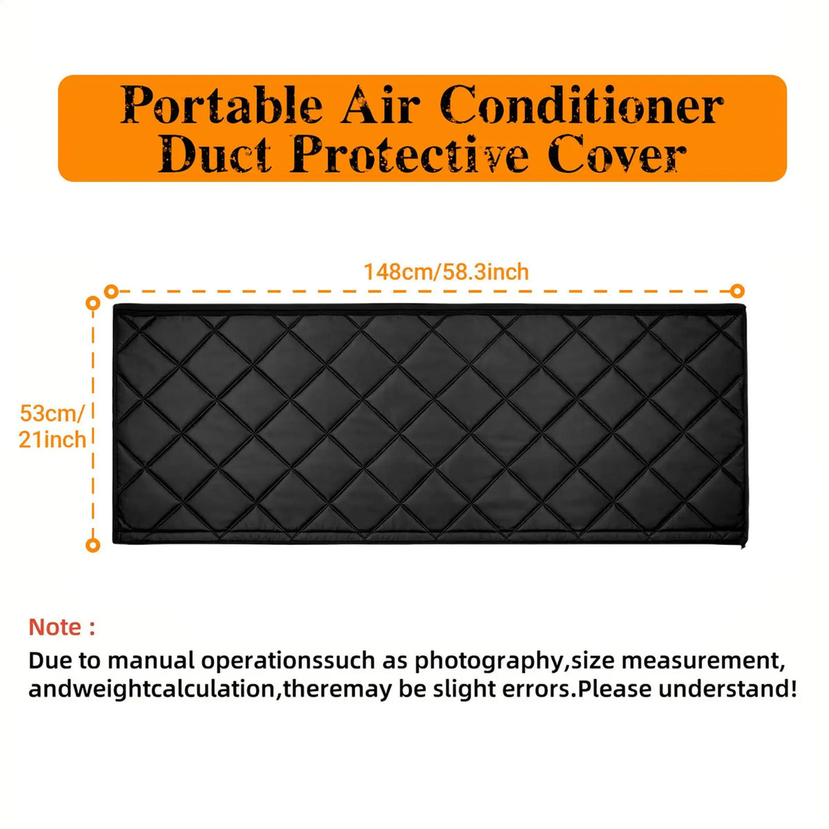 Portable AC Hose Insulation Quilted Thermal Cover Sleeve