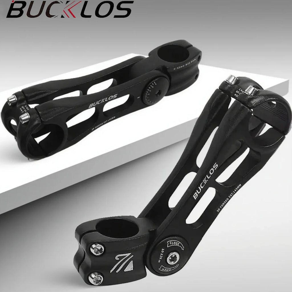 BUCKLOS Adjustable Bike Stem MTB ±80° Aluminum 90–145mm Adjustable Bike Stem Nixie