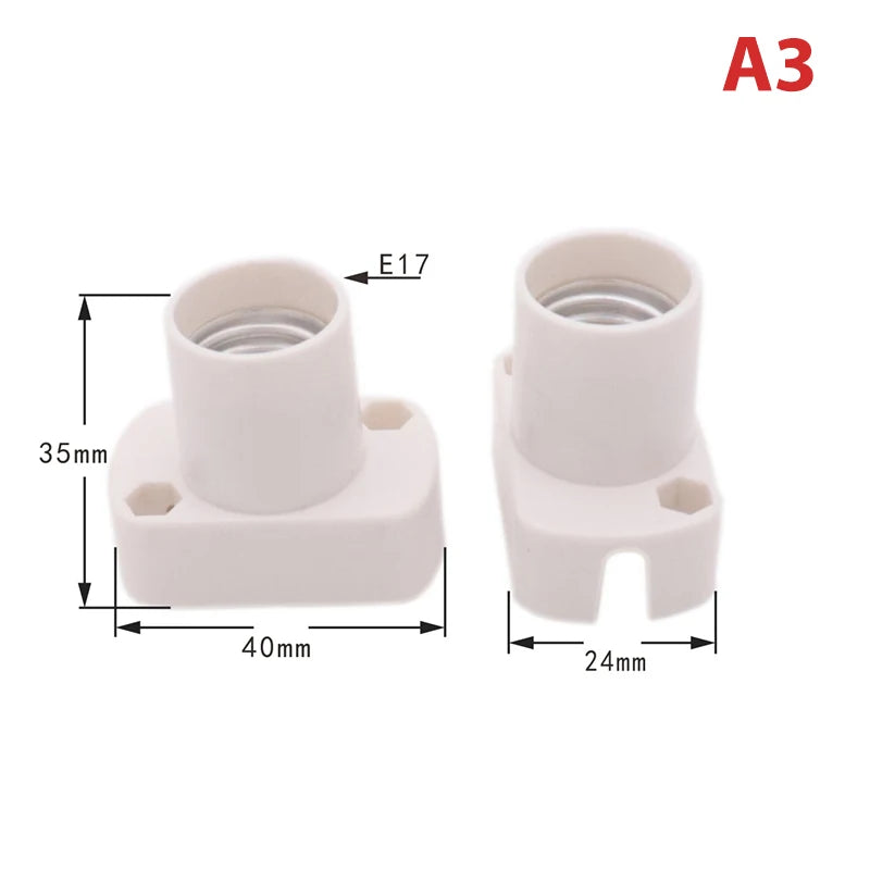E12 E14 E17 Mini Screw Lamp Base Bulb Socket Holder Adapter