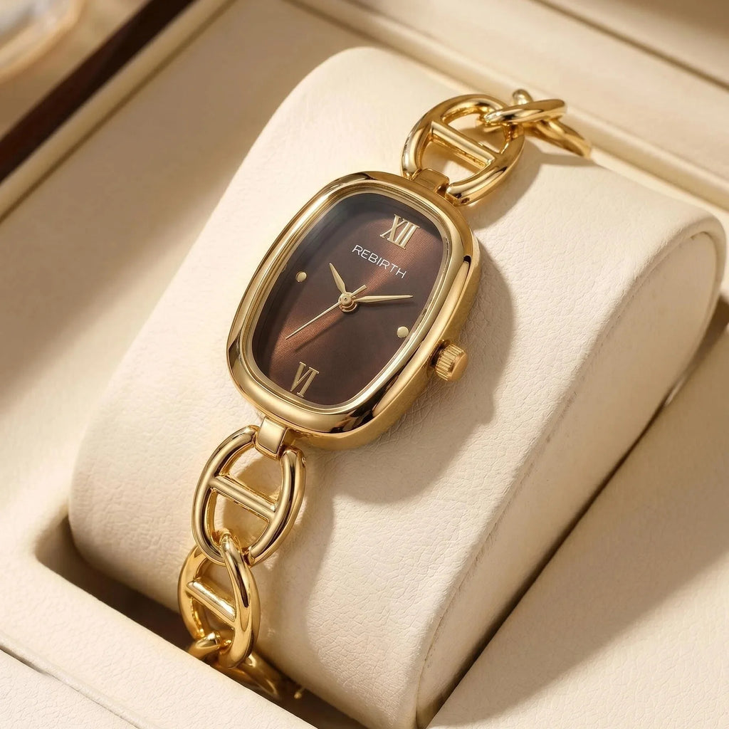 REBIRTH Women's Bohemian Retro Quartz Watch | Light Luxury Women's Quartz Watch Nixie