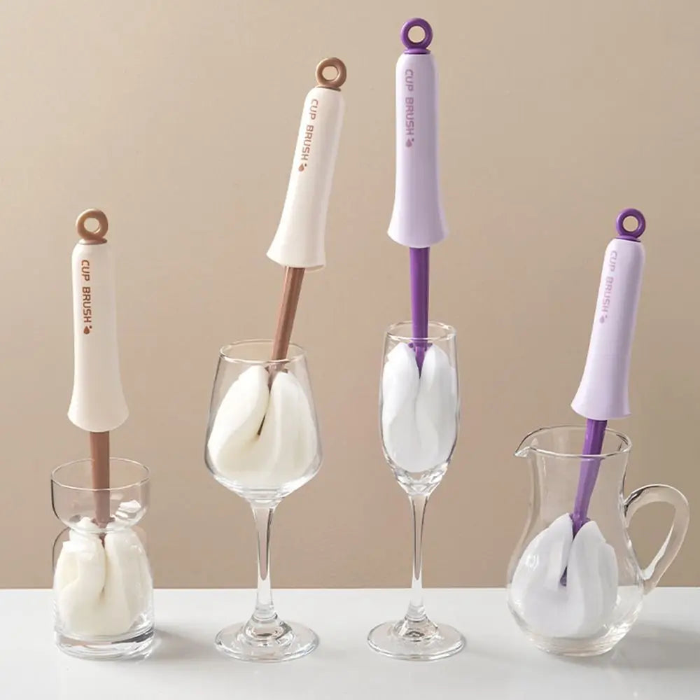 Long-Handle 2-in-1 Cup Cleaning Brush with Sponge