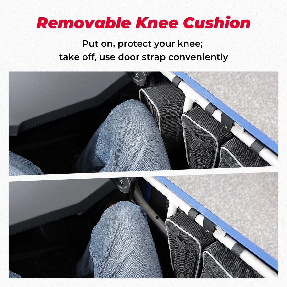 KEMITOUR Door Storage Bag + Knee Pad for Can-Am Maverick X3 UTV Door Storage Bag Nixie