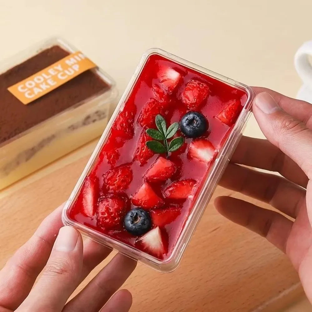 50PCS Transparent Tiramisu Mousse Box DIY Dessert Mold Tray Dessert Mold Tray Nixie
