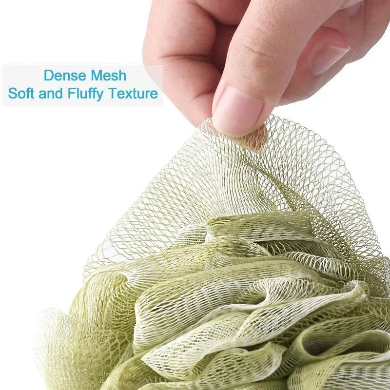 Large Mesh Bath Sponge Ball – Rich Lather Body Scrubber Bath Sponge Scrubber Nixie
