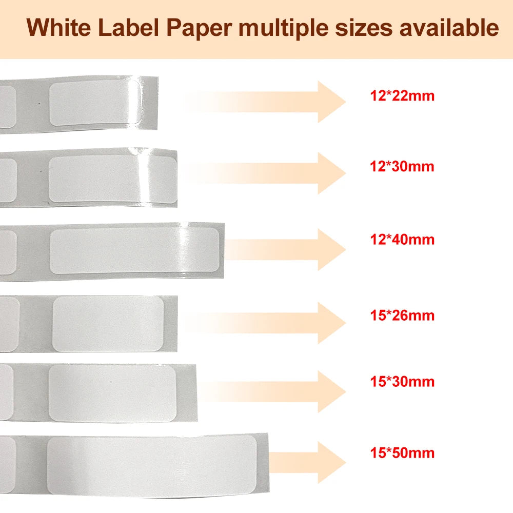 Niimbot Thermal Label Paper – Waterproof White Tape D11 D110 Thermal Label Tape Nixie