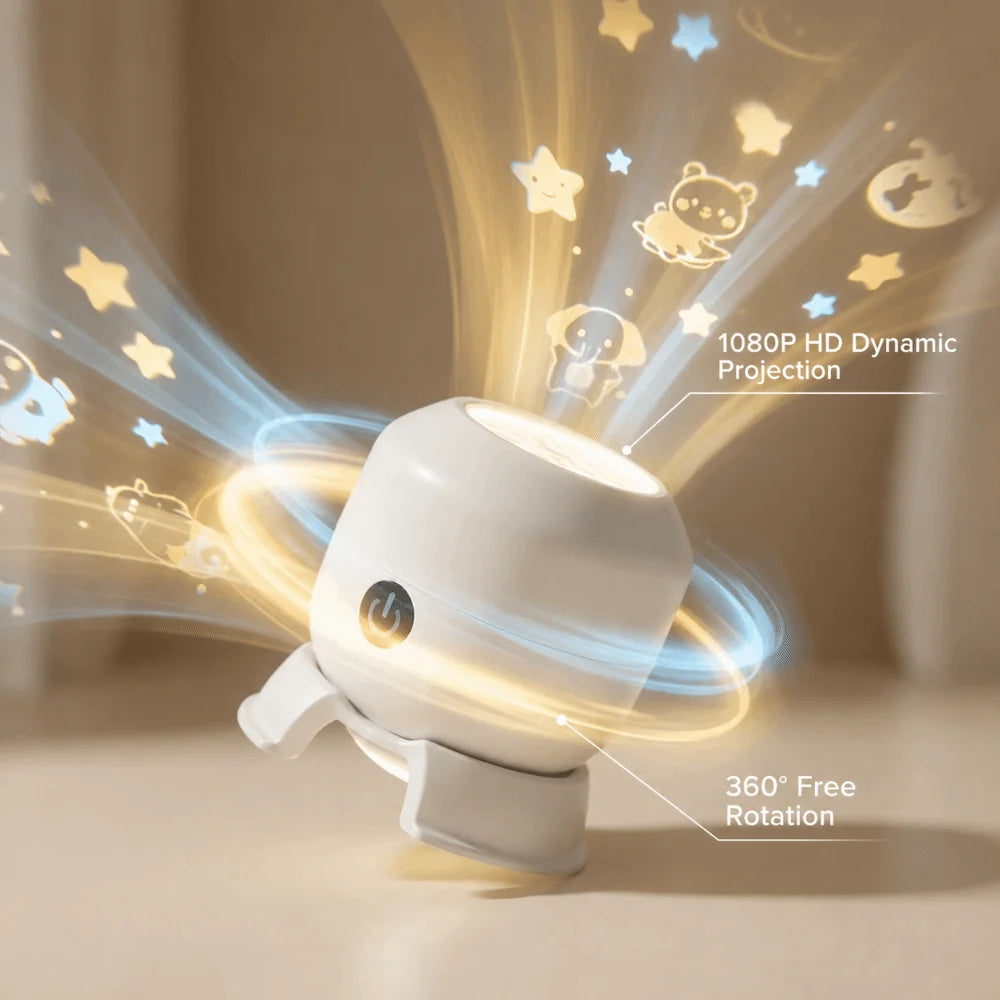 USB Rotating Ocean & Snowflake LED Projection Night Light Lamp