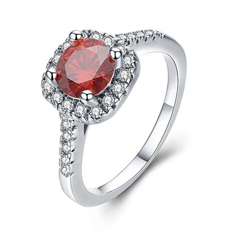 Green Zircon Vintage Crystal Ring | Zinc Alloy | Sizes 6–11 Fashion Crystal Ring Nixie 9 Red
