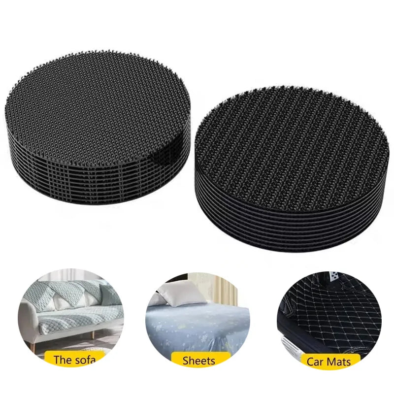 Heavy-Duty Self-Adhesive Hook & Loop Fastener Tape Hook & Loop Tape Nixie Round 5x5 20pcs-10pair