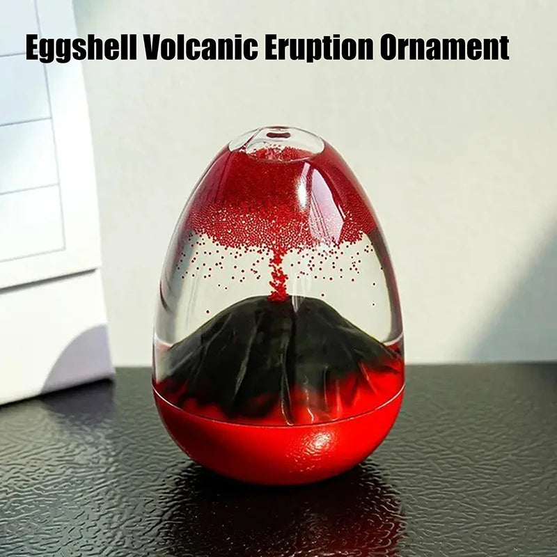 Volcanic Eruption Liquid Hourglass Timer Acrylic Ornament