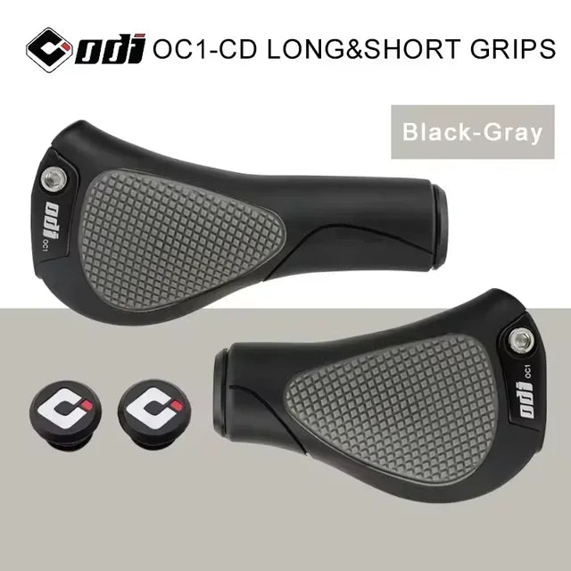 ODI Lock-On Ergonomic MTB Bicycle Grips – Aluminum & Rubber MTB Handlebar Grips Nixie Black-Gray