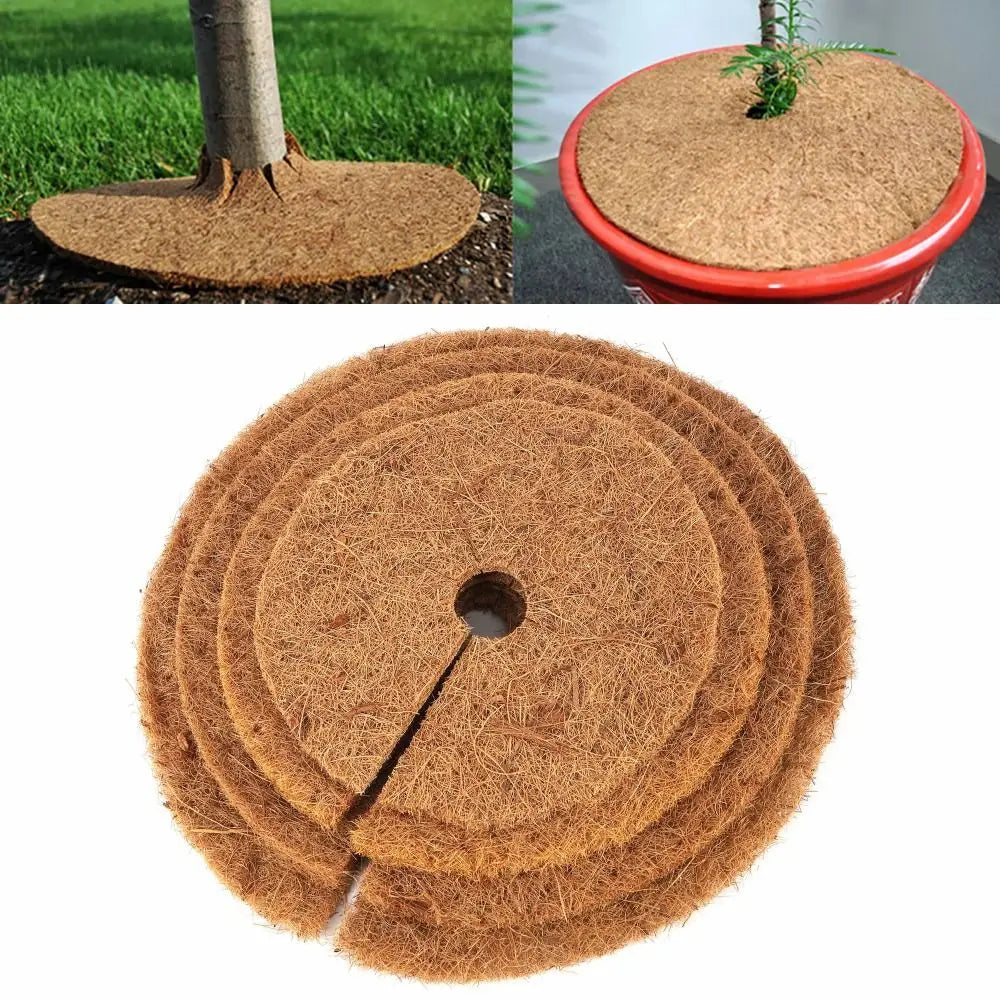 Natural Coconut Fiber Pot Mat – Weed Barrier Mulch Disc Garden Mulch Mat Nixie