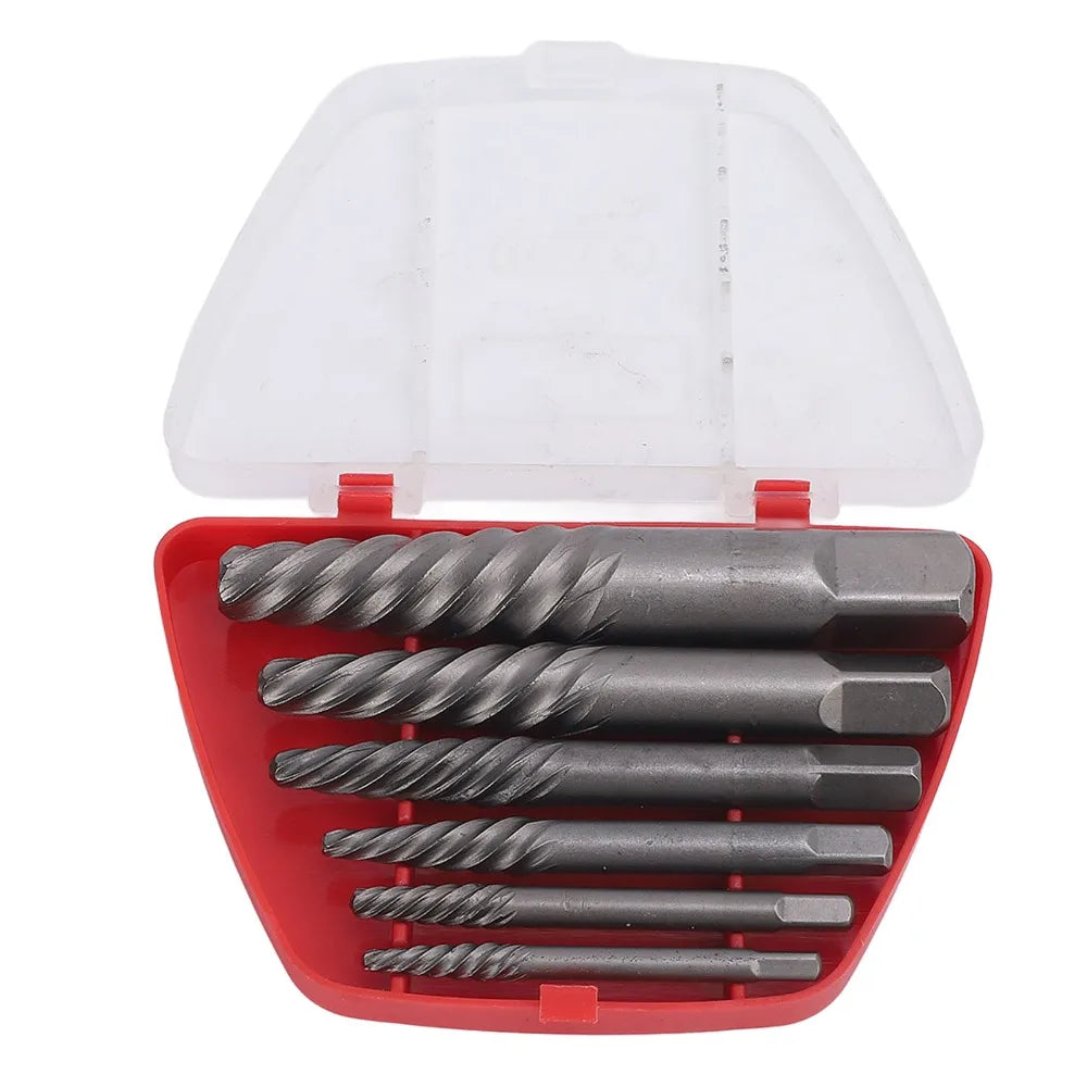 6-Piece Heavy Duty Screw Extractor Set | Bolt Removal Kit