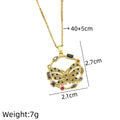Colorful Butterfly Pendant Necklace Gold Stainless Steel Choker Pendant Necklace Nixie XL2189-033
