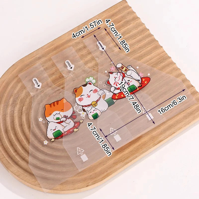50/100Pcs Japanese Onigiri Triangle Rice Ball Packaging Bags Food Packaging Bags Nixie