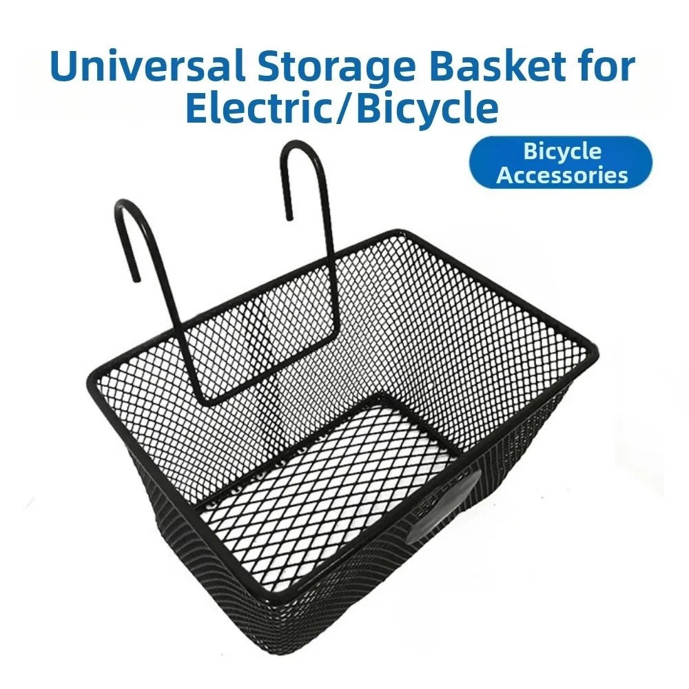 Metal Mesh Bike Front Handlebar Basket – Iron Storage Basket Bicycle Front Basket Nixie