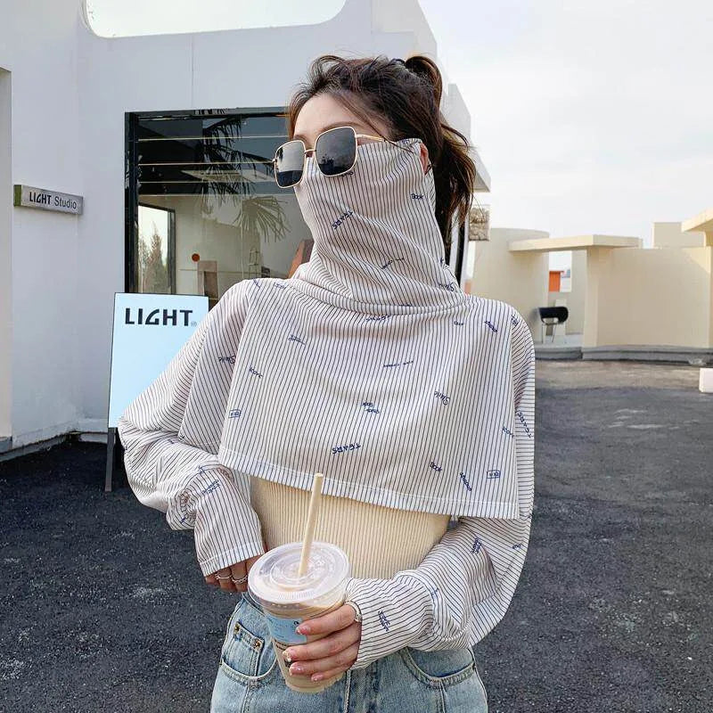 Women's UV Protection Shawl with Face Cover & Long Sleeves Sun Protection Shawl Nixie
