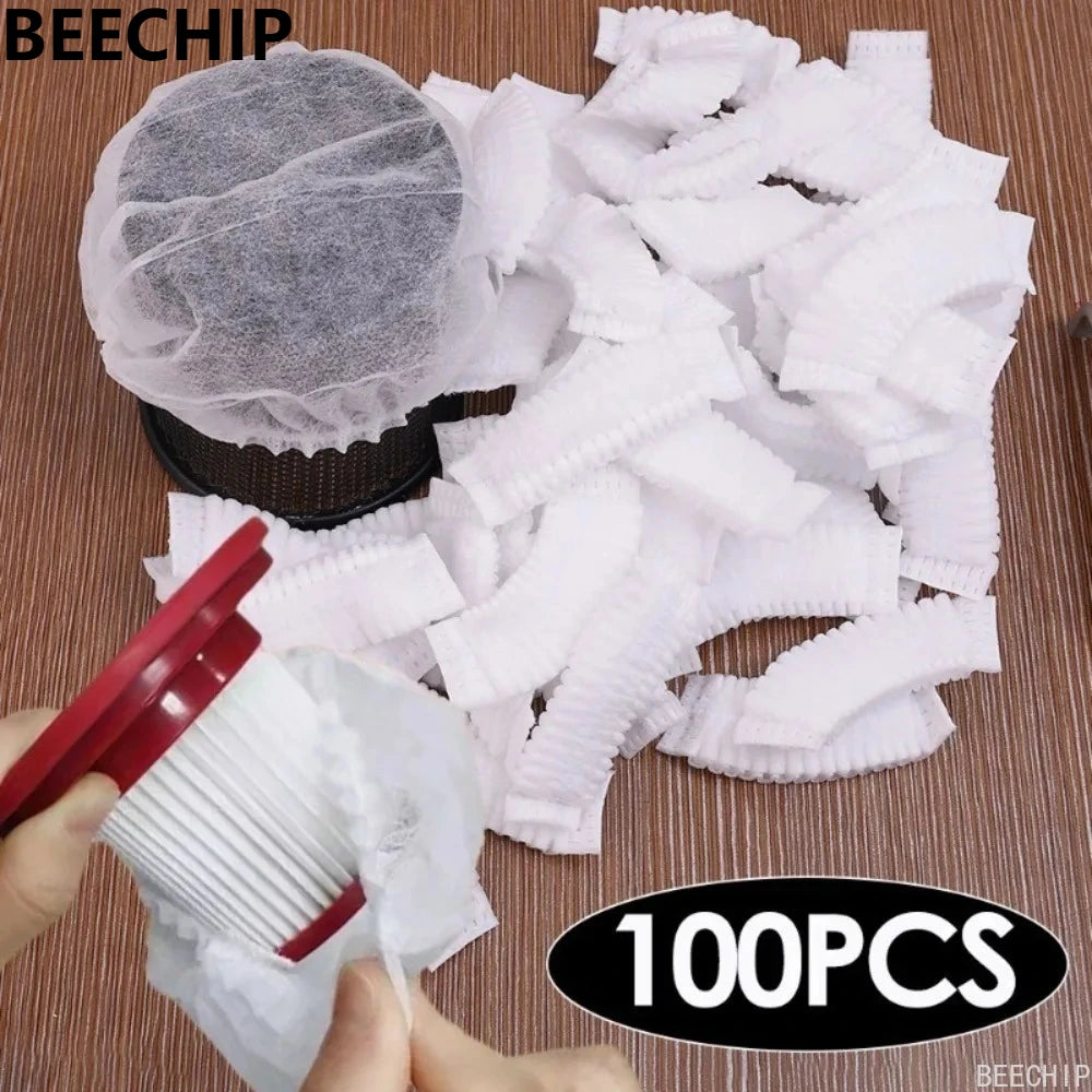 100Pcs Universal Vacuum Cleaner Non-Woven Filter Screen Covers