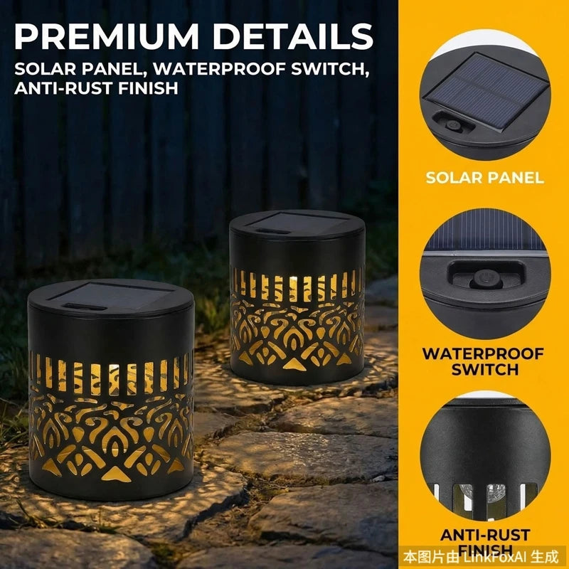 Solar Mandala Outdoor LED Wall Lamp – Waterproof Garden Light Solar Outdoor Wall Light Nixie
