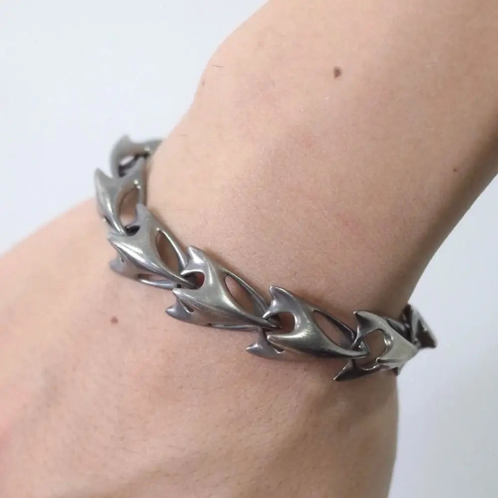 Punk Thorn Chain Bracelet & Necklace – Handmade Unisex Punk Chain Bracelet Nixie