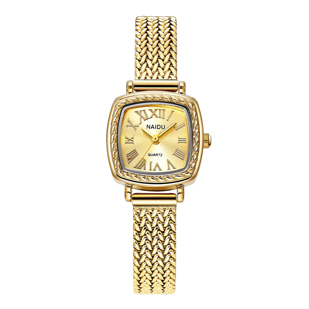 Gold Bohemian Retro Women's Watch – Roman Numeral Quartz