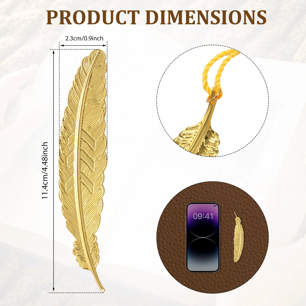 Retro Metal Feather Bookmark with Tassel | Vintage Reader Gift Metal Bookmark Nixie