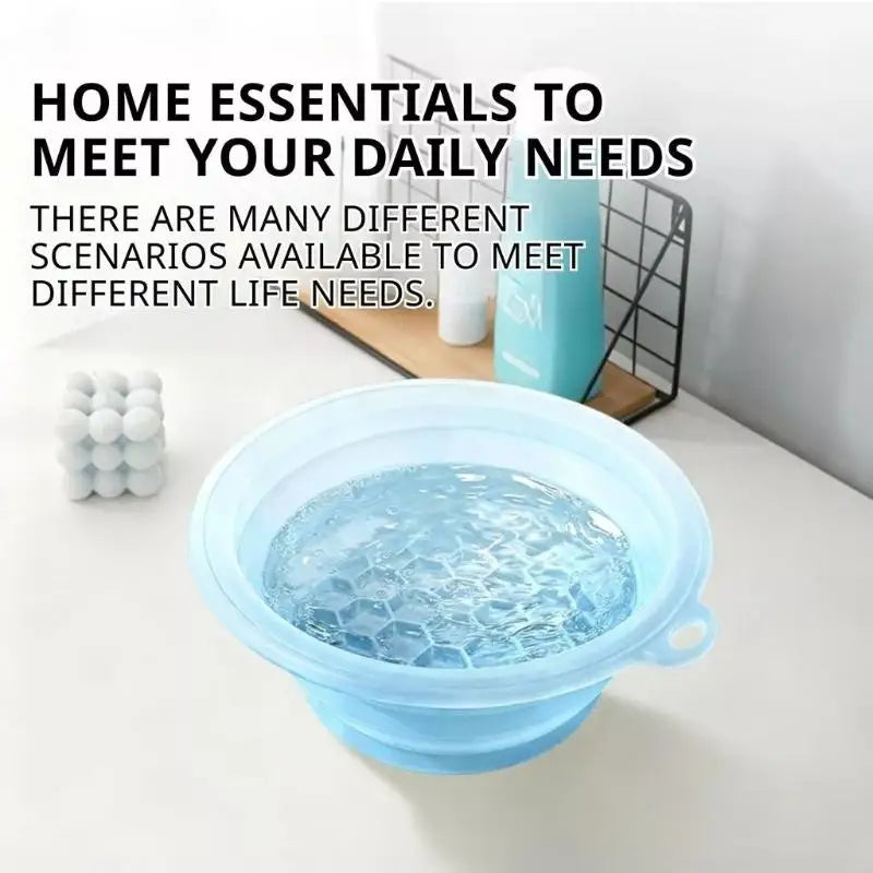Foldable Silicone Ice Facial Basin – Portable Cold Therapy Bowl Facial Ice Bath Bowl Nixie