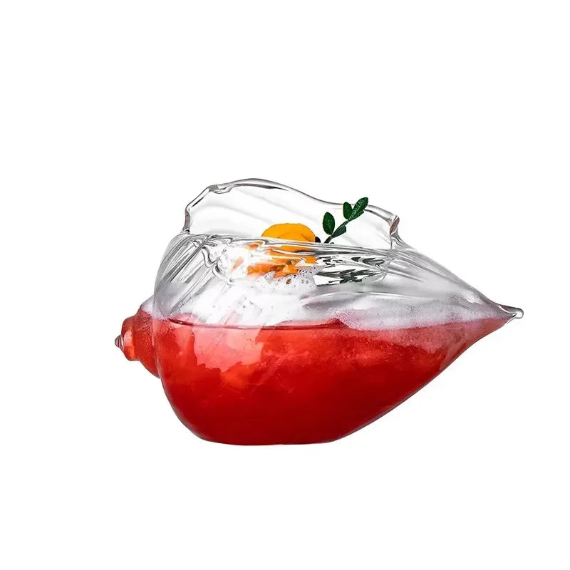Handmade Carved Conch Shell Cocktail Glass Cup | Bar & Party Cocktail Glass Nixie