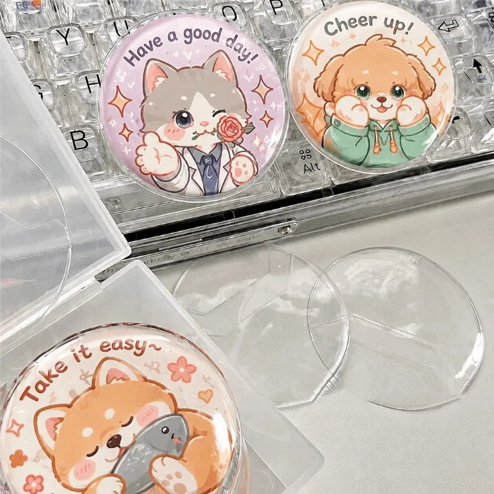 30PCS Clear PVC Badge Protector Cases – 63/70/83mm Round Badge Protector Cases Nixie