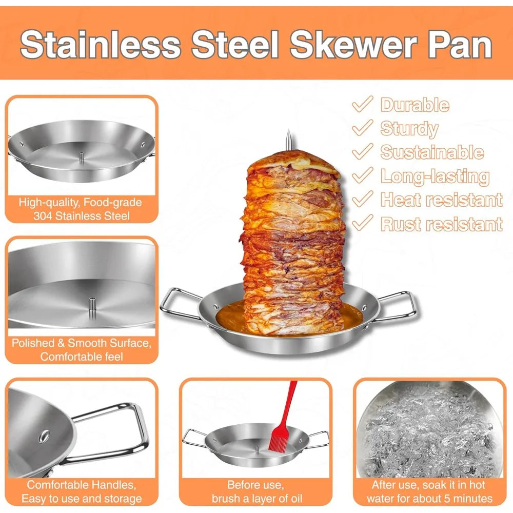 Stainless Steel Vertical Rotisserie Skewer Stand – BBQ Kebab BBQ Skewer Stand Nixie