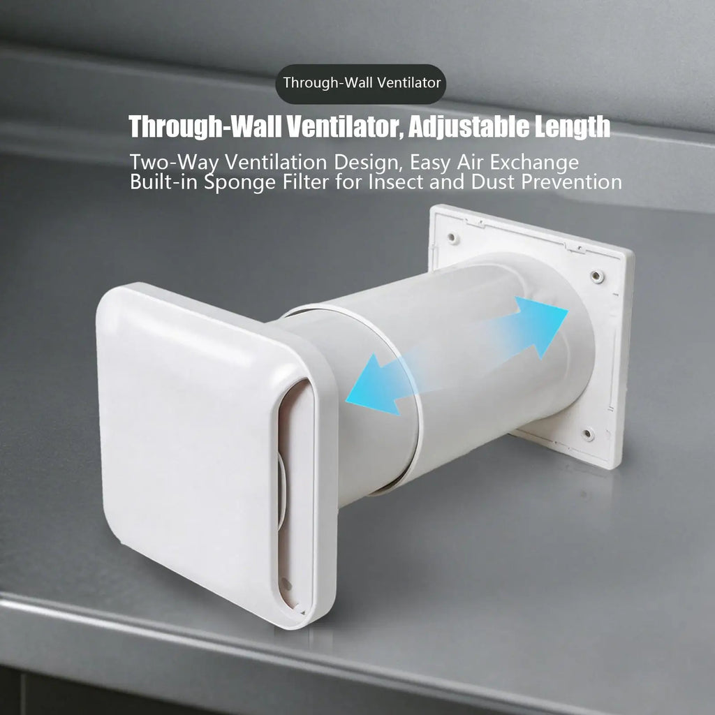 Adjustable Wall Vent Kit – Exhaust & Intake with Rainproof Louvers Wall Ventilation Kit Nixie