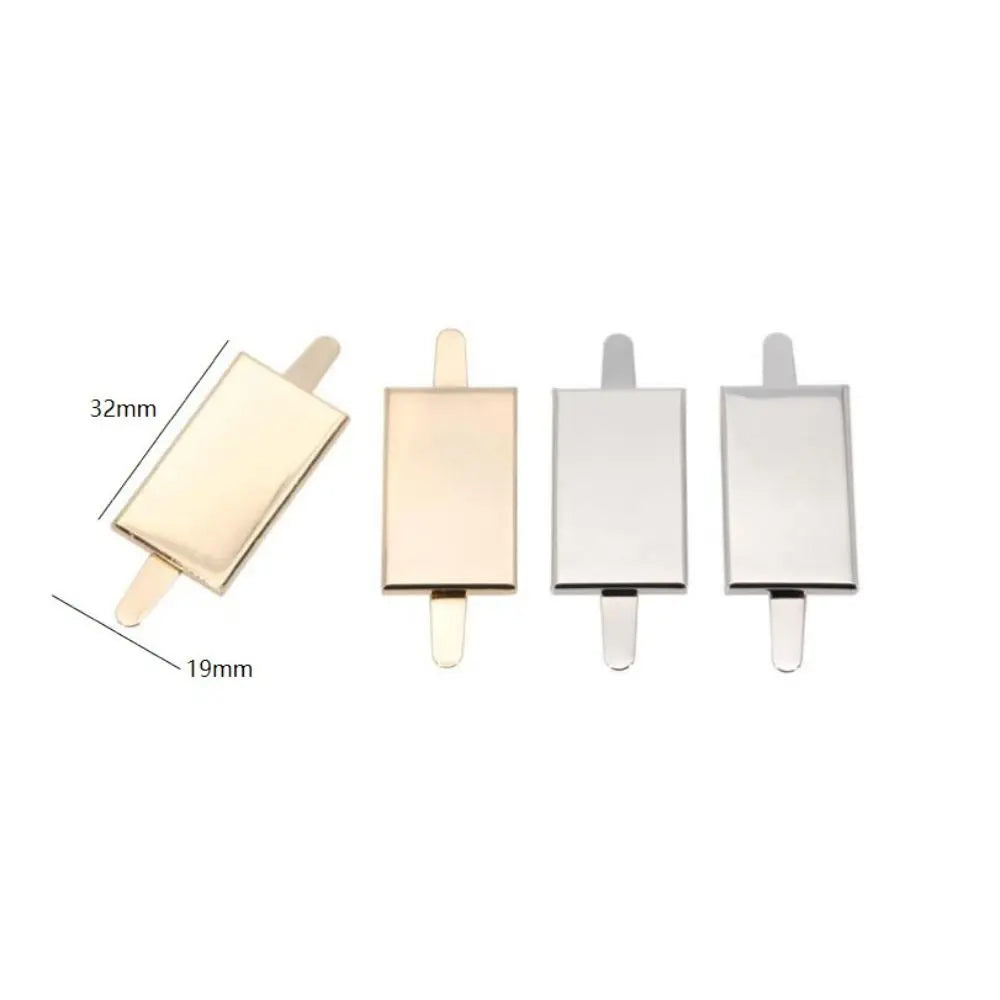 10pcs Metal Blank Stamping Tags Zinc Alloy Rectangle Logo Labels Metal Stamping Tags Nixie