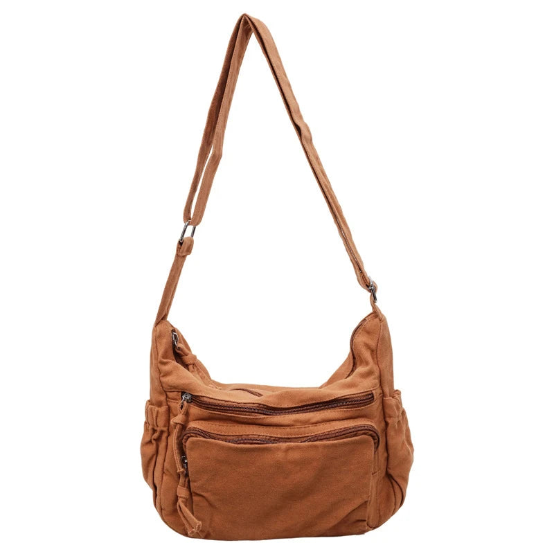 Vintage Japanese Canvas Shoulder Bag – Large Capacity Unisex Canvas Shoulder Bag Nixie