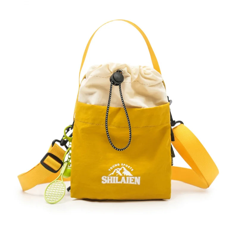 Nixie Drawstring Water Bottle Crossbody Bag – Nylon Crossbody Sports Bag Nixie