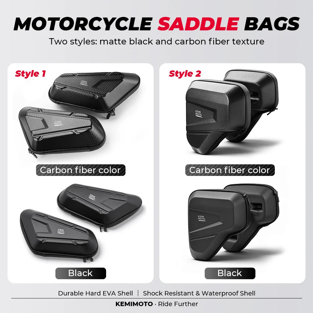 KEMIMOTO EVA Waterproof Side Bags for BMW R1300GS Adventure Motorcycle Side Bags Nixie