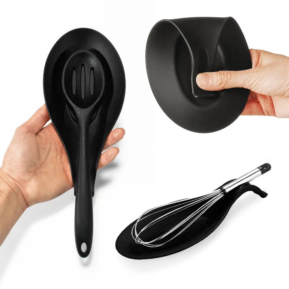 Silicone Spoon Rest & Utensil Holder – Heat Resistant Stove Organizer Spoon Rest Nixie