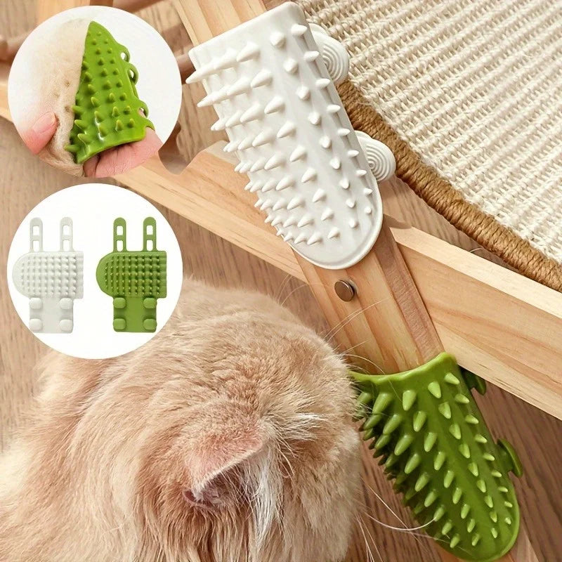 Cat Hair Removal Massage Comb & Wall Corner Scratcher Cat Grooming Comb Nixie