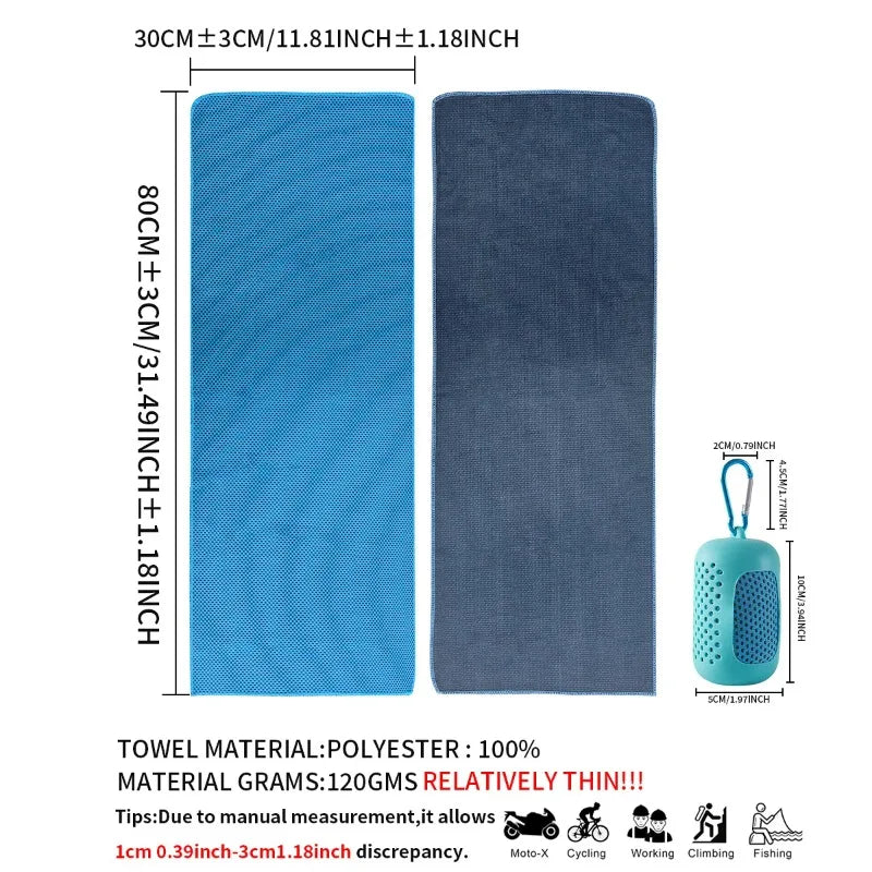 Nixie Cooling Towel – Quick-Dry Sport & Beach Towel w/ Case Cooling Sport Towel Nixie