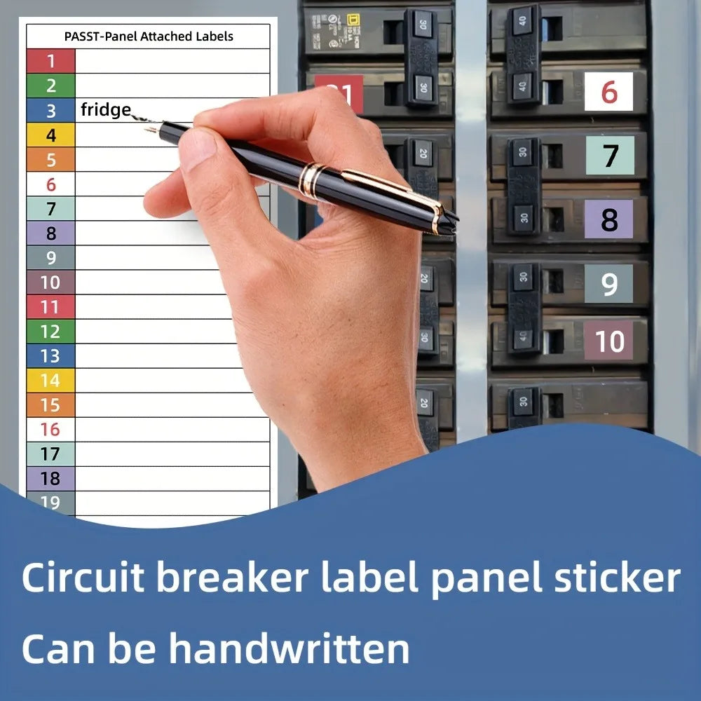 Circuit Breaker Label Kit – Electrical Panel Marking Stickers Electrical Panel Labels Nixie