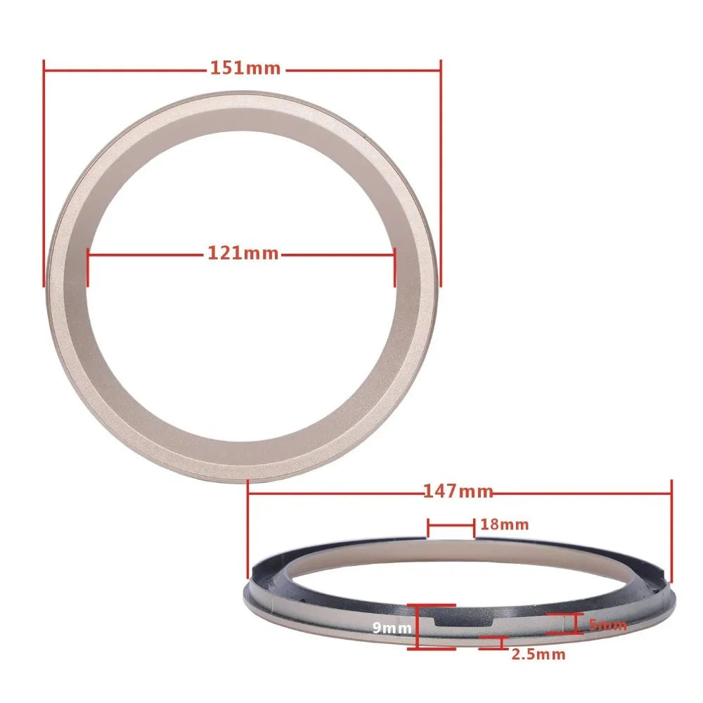 Speaker Trim Ring Bezel 3–8 Inch | Black Silver Gold ABS