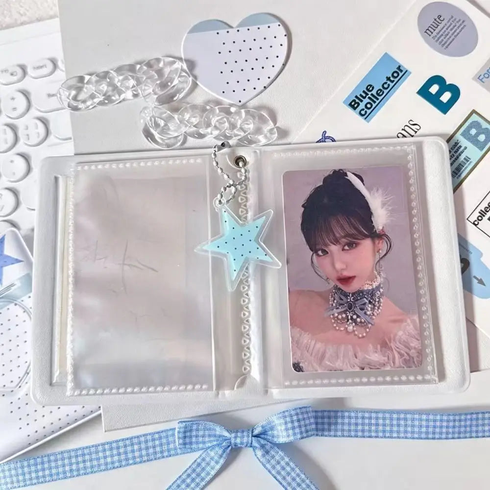 Mini Photocard Binder Album – Clear PVC Pocket Ring Binder