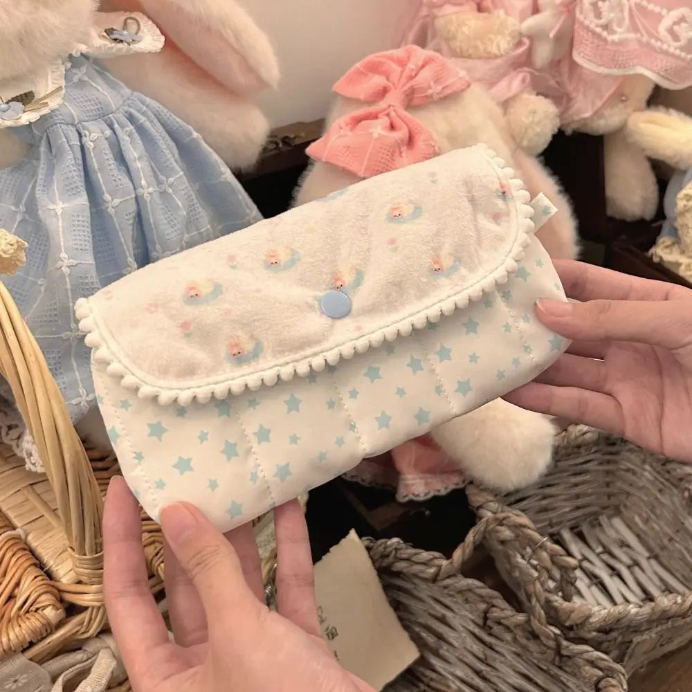Kawaii Lace Ruffle Flip Pencil Case – Cute Cartoon Pen Bag Pencil Case Nixie