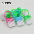 10Pc Mini Ring Nail Brush Set – Finger Grip Dust Cleaner | Nixie Nail Brush Set Nixie Light Grey