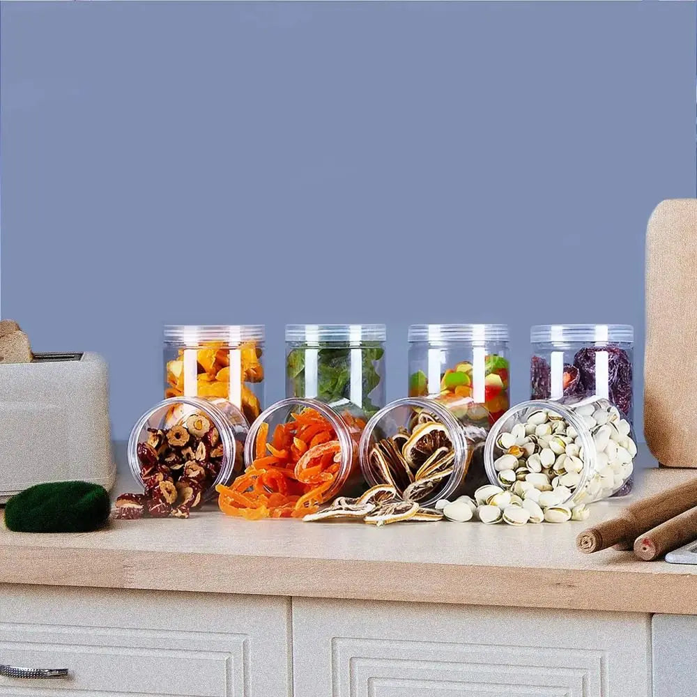 Clear Airtight Food Canister with Lid – Circular Storage Container