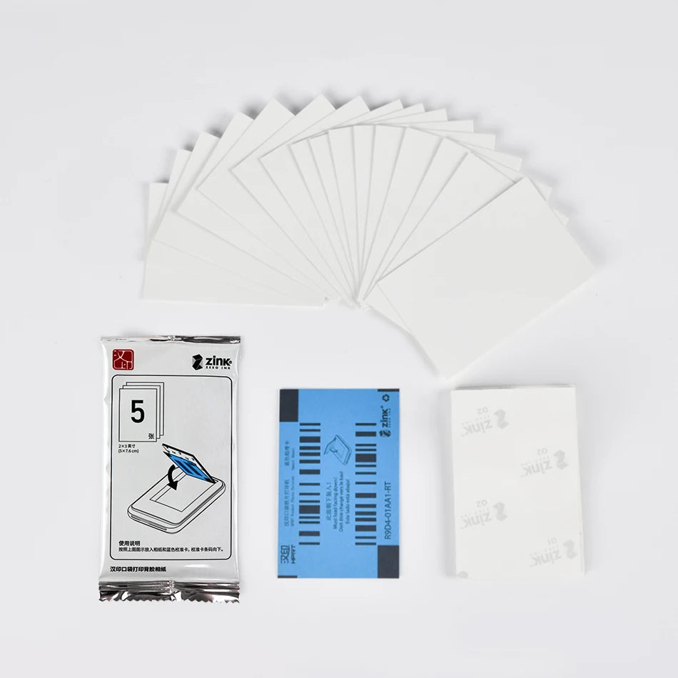 HPRT MT53 Zink 2x3" Sticky Photo Paper 20 Sheets | Ink-Free Zink Photo Paper Nixie